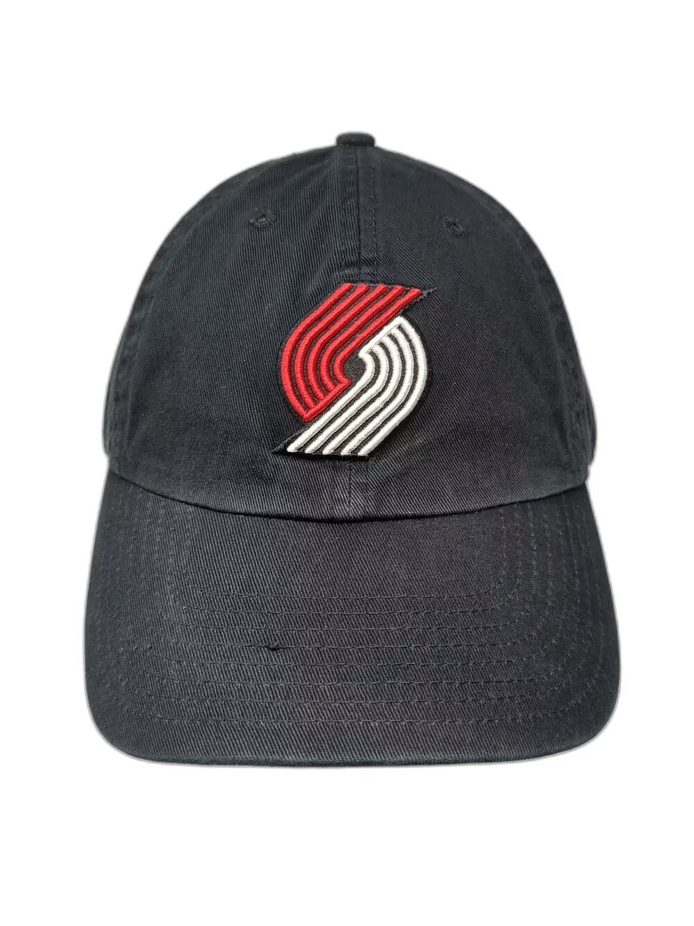 Portland Trail Blazers NBA OTS Black One Size Cap Embroidered Logo Strapback